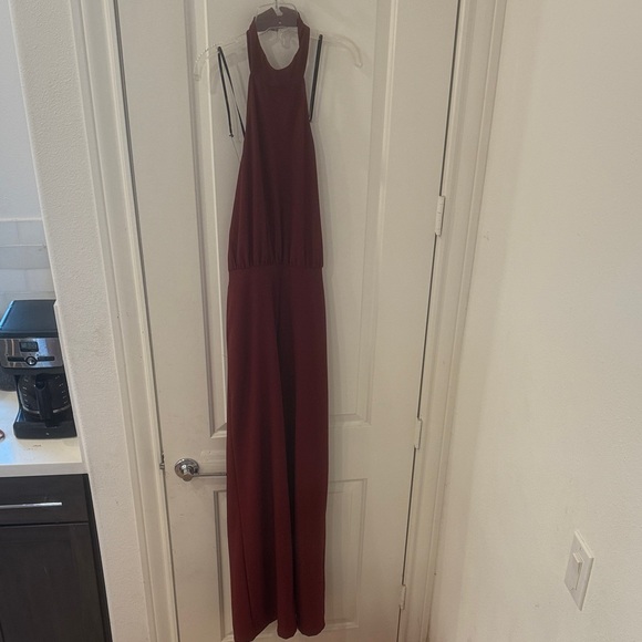 Lulu's Chic Burgundy Halter Jumpsuit - Picture 4 of 11